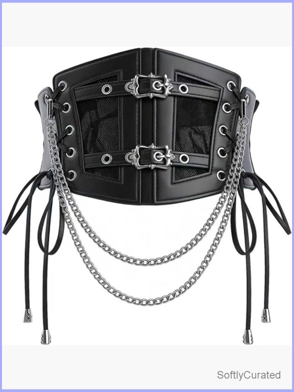 Underbust Corset Belt – Wide Lace-up Waist Cincher for Cosplay & Daily Wear